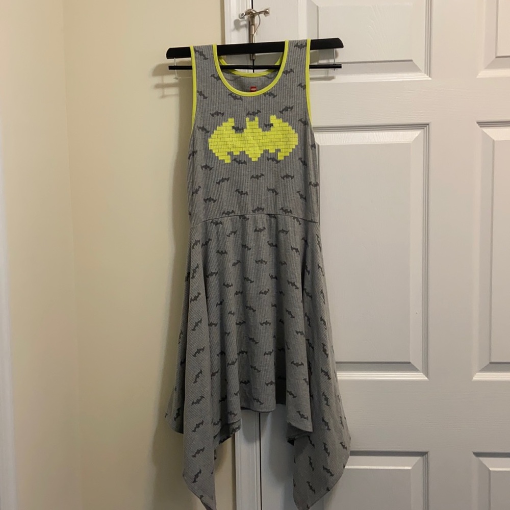 Grey and yellow Batman dress